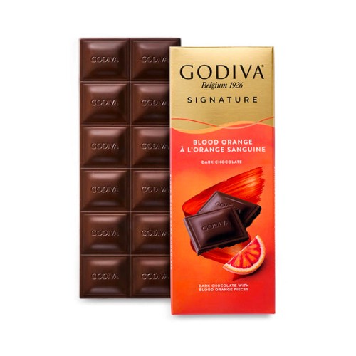Godiva Signature Chocolate Bar, Dark Blood Orange, 90 g