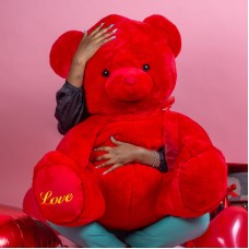 Plush Red Teddy Bear - 80cm