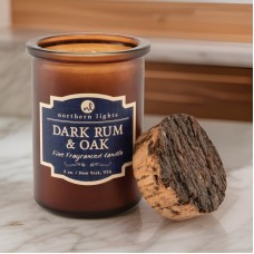 Northern Lights 5oz Spirit Candle Jar - Dark Rum & Oak