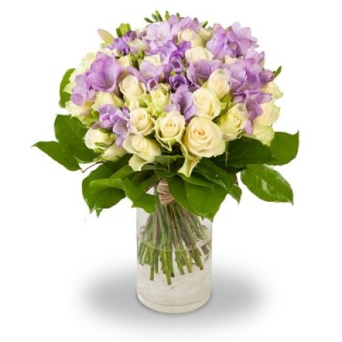 bouquet of roses with freesias Felicie (Small)