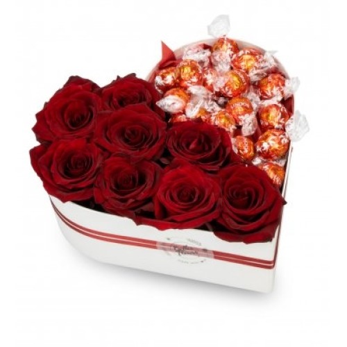 Box of flowers Astraia - milk chocolate (Medium)