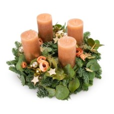 Advent wreath Luxury Orange (Wreath 30 cm)