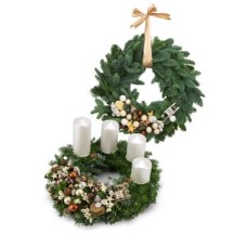 Advent wreath set Pearl (Adventn­ 30 cm IIII+k zaveÅ¡en­ 30cm)