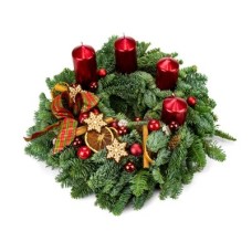 Advent wreath TradiÄnÃ­ ÄervenÃ¡ (wreath 30 cm)