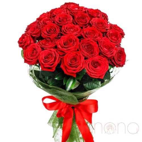 Abundant 25 Rose Arrangement