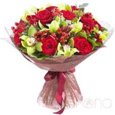 Exotic Orchids and Roses Bouquet