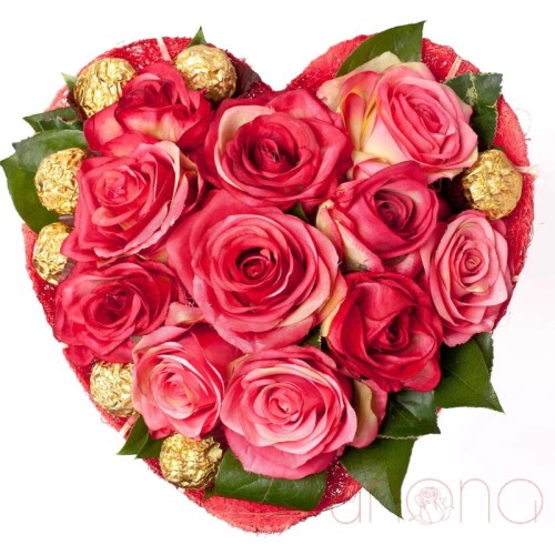 Fancy and Sweet Heart Arrangement