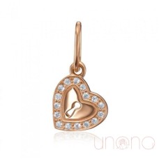 Gold Heart-Lock Pendant