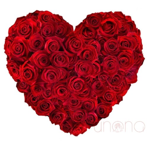 Heart-Shaped Roses Arrangement