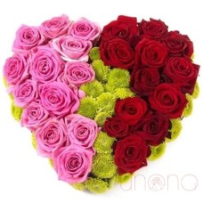 Love In Bloom Heart-Shaped Arrangement