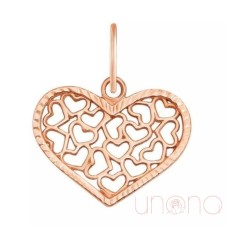 Openwork Gold Heart Pendant