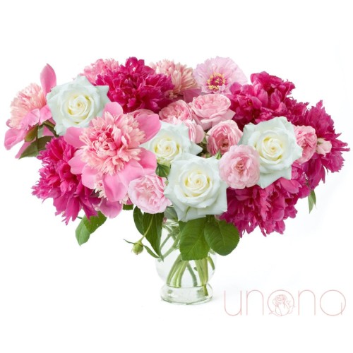 Peonies and Roses Arrangement