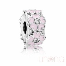 Pink Primrose Flower Clip Charm