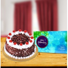 Blackforest Cake and  Cadbury Celebrations (1/2 Kg Blackforest Cake - Celebrations (120 gm))