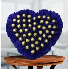 Heart Shape Ferrero Rocher Arrangement (48 pc Ferrero Rocher Heart Shaped Arrangement)