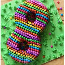 Number Cake With Gems (Double Digit- 6 Kg)