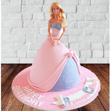 Barbie Gown Fondant Cake (2 Kg Cake)