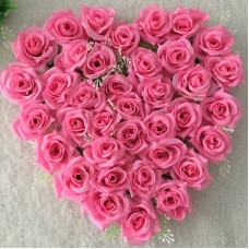 Valentine Pink Roses Heart