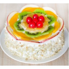 Valentine Fresh Fruit Cake (1 Kg Cake)