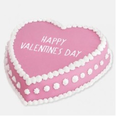 Happy Valentines Day Pink Cake