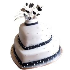 2 Tier Heart Shape Cake (3 Kg Vanilla Cake)