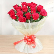 Valentine 12 Premium Red Roses Bunch