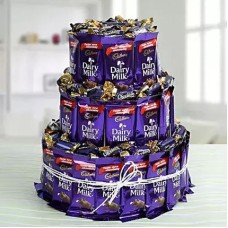 Valentine Dairy Milk Chocolate & Eclairs Arrangement