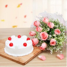 Valentine Cherry with Roses