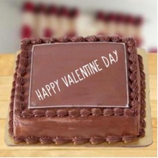 Valentine Square Chocolate Cake (1 Kg Square Chocolate Cake)