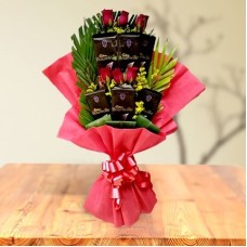Valentine Red Roses and Bournville Chocolate Bouquet