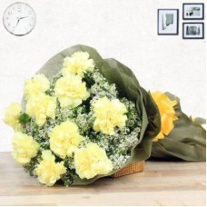 Yellow Carnation Large Bouquet (100 Carnation)