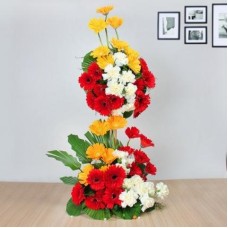 Mixed Gerbera Tall Arrangement (50 Mixed Gerbera)