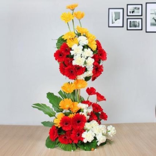 Mixed Gerbera Tall Arrangement (50 Mixed Gerbera)
