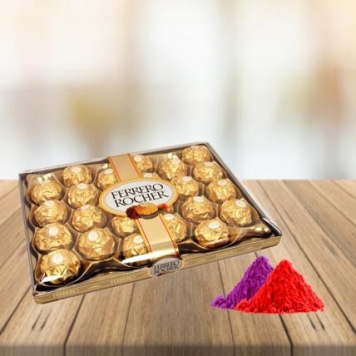 24 Pcs Ferrero Rocher Chocolate Box With Free Gulal