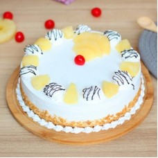 Pineapple Cream Cake with Cherries (1/2 Kg Cake)