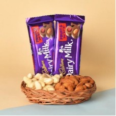 Dry Fruits Basket N Cadbury Diary Milk