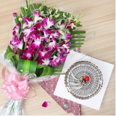 Valentine orchids with cherry