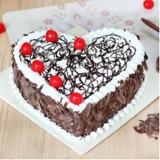 Elegant Heart Shape Blackforest Cake (1 Kg Cake)