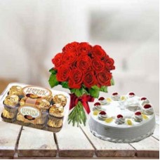 Cake, Flowers & Chocolates