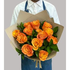 12 Orange Roses (Deluxe)