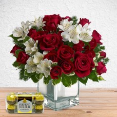 Pure And Crimson-With Free Chocolates (Medium)