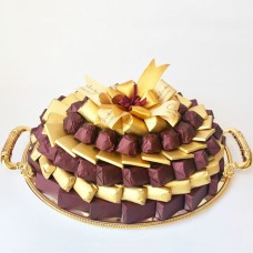 Cocolis Chocolate - Oval Tray Gold M - 100Pcs/ 1.5 Kg