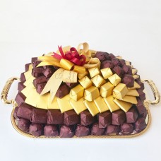 Cocolis Chocolate - Square Tray Gold S - 100Pcs/ 1.5 Kg