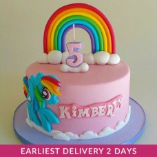 Rainbow Dash Cake