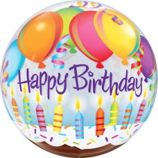 Happy Birthday Clear Plastic Balloon