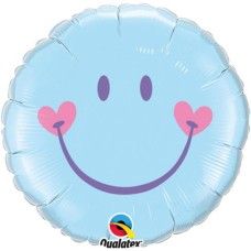 Sweet Smile Face Balloon Blue