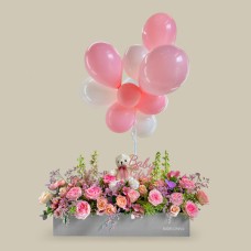 Graceful Purity - Baby Girl Flower Box Package