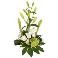 White Flower Arrangement Modern Look (Large)