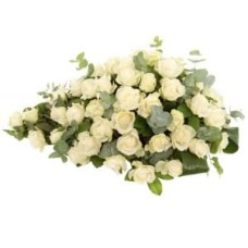 Mourning White Roses Drop Approx. 80 Cm (Medium)