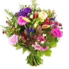 Field Picked Flowers Pink Purple (Large)